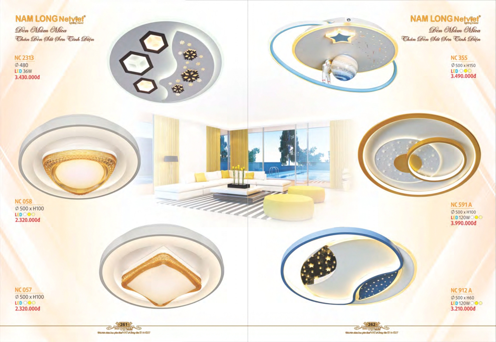 Bảng giá đèn trang trí Nam Long